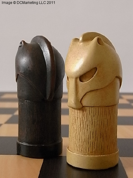 Masked Plain Theme Chess Set